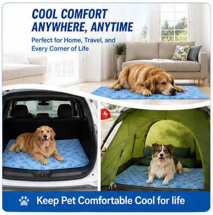 Pet Cooling Mat – Washable, Non-Slip and No Electricity Needed