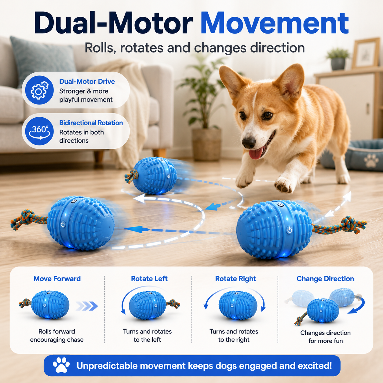Smart Interactive Dog Ball with Voice Recording
