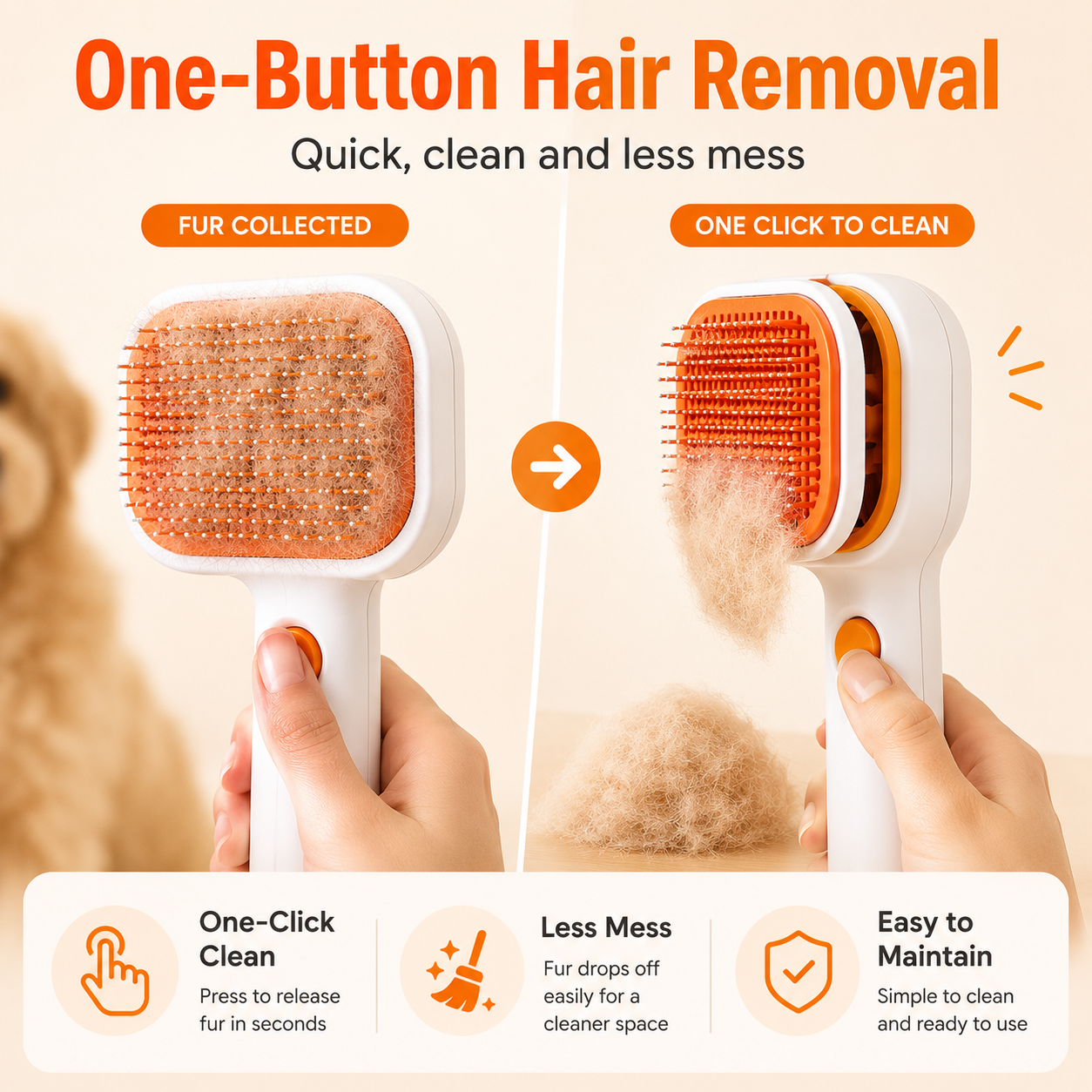 3-in-1 Pet Grooming Mist Brush