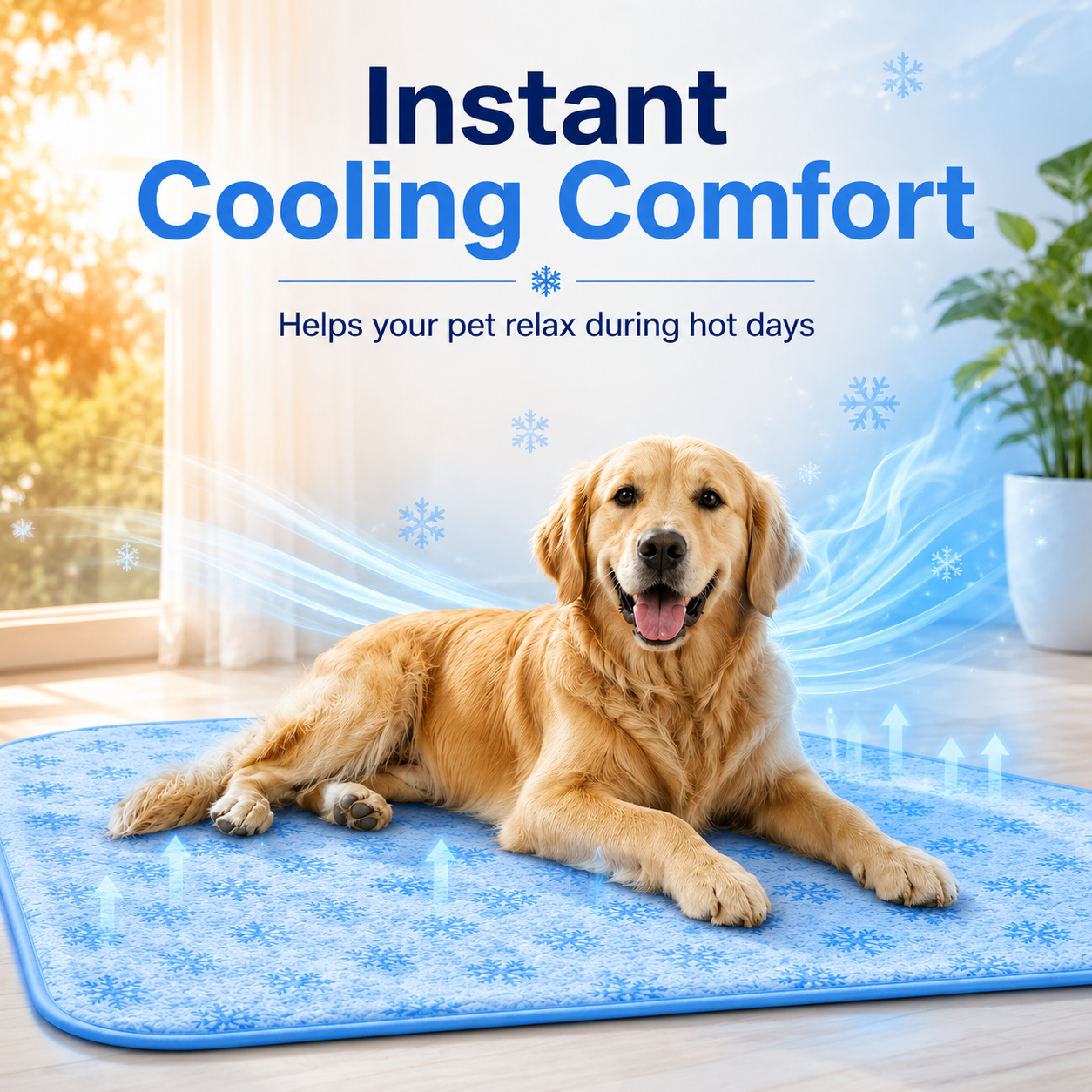 Pet Cooling Mat – Washable, Non-Slip and No Electricity Needed