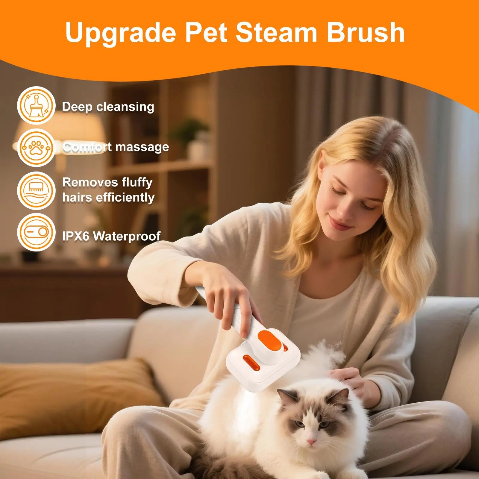 3-in-1 Pet Grooming Mist Brush