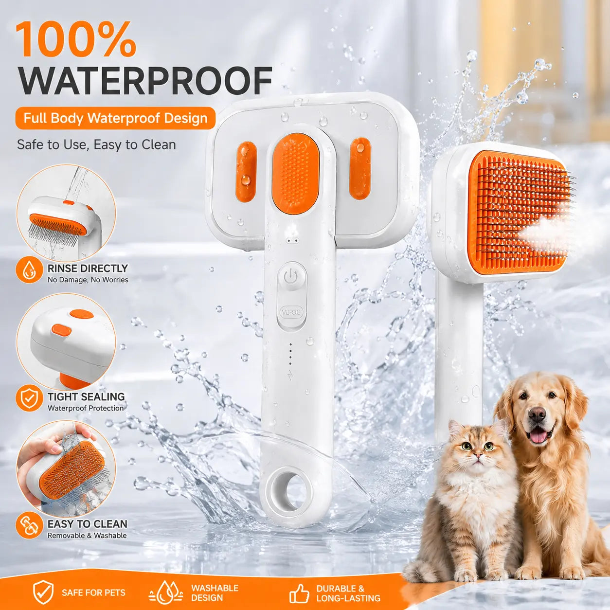 3-in-1 Pet Grooming Mist Brush