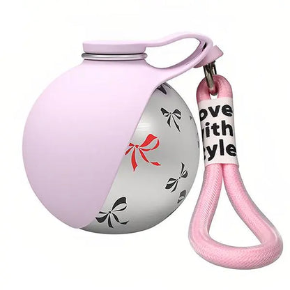 Portable Pet Water Bottle with Foldable Silicone Bowl – 285ml